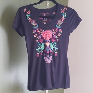 Johnny Was Birds and Butterflies Tshirt